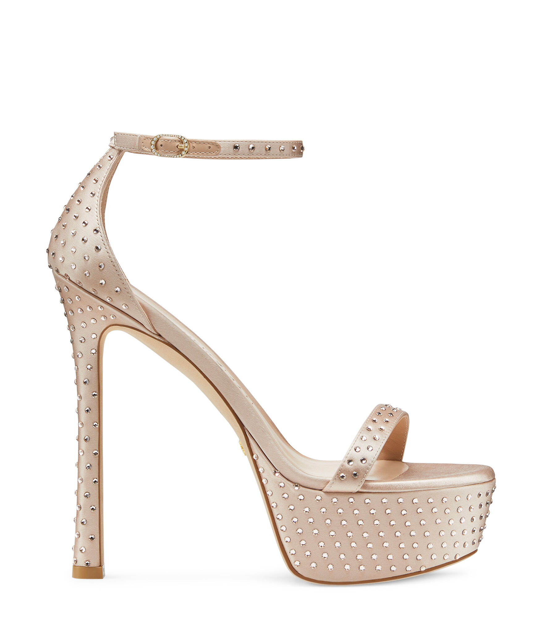 stuart weitzman nudistcurve hollywood shine sandal - donna  adobe 37.5