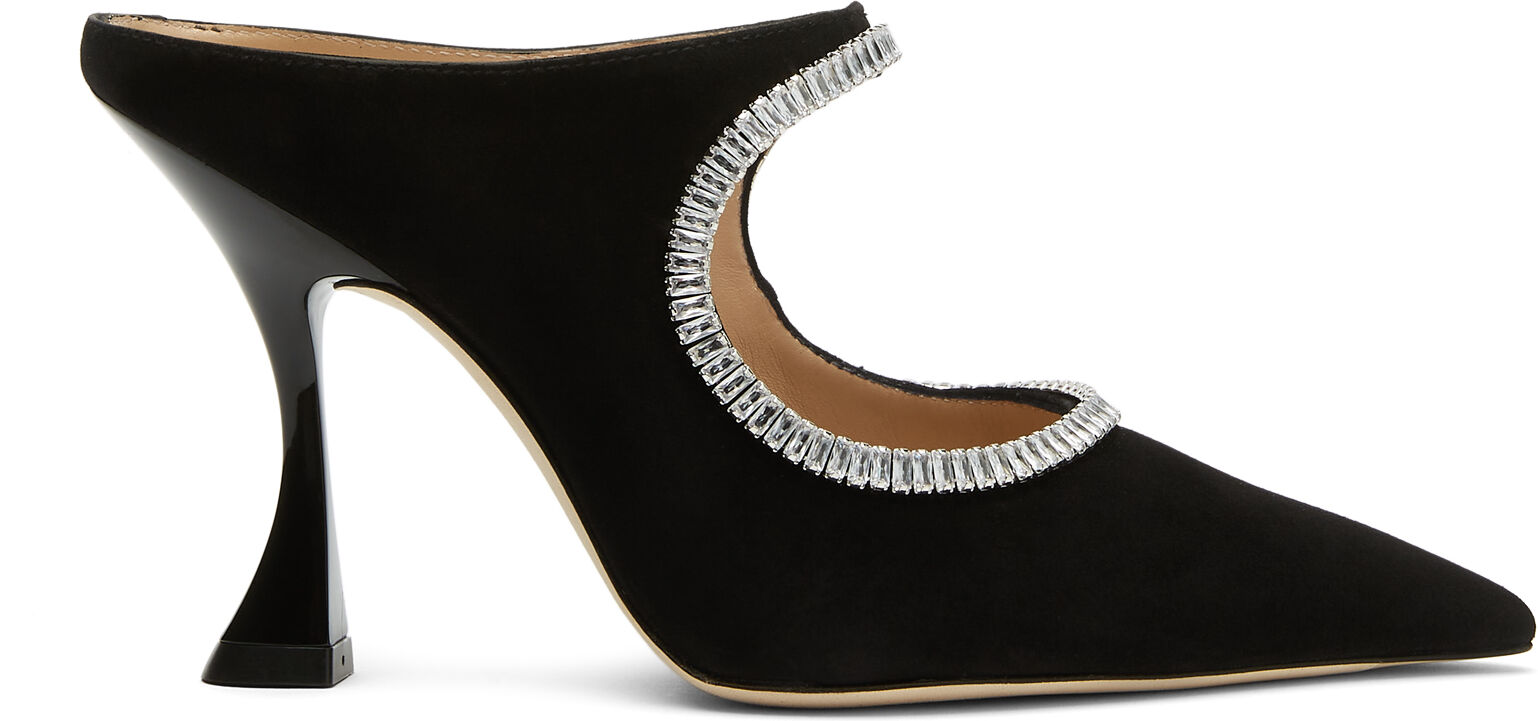 Stuart Weitzman Xcurve Crystal 100 Mule - Donna  Nero 37