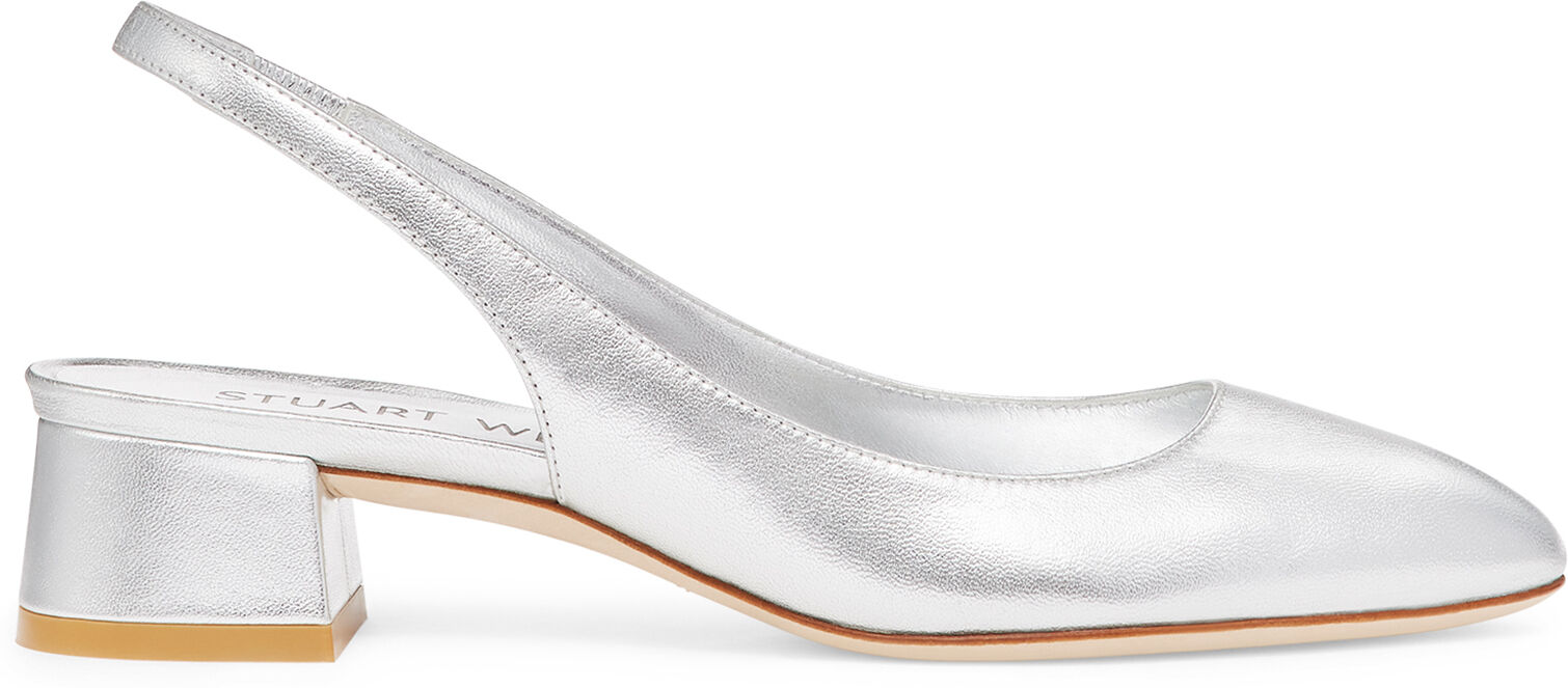 Stuart Weitzman Vivienne 35 Slingback - Donna Décolleté E Slingback Silver 36.5