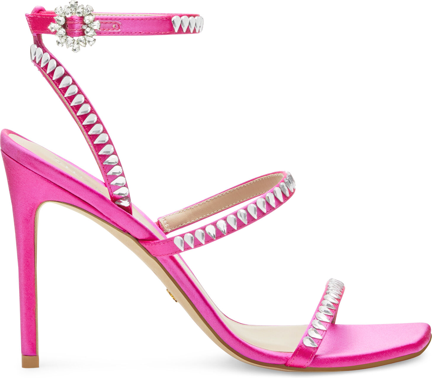 Stuart Weitzman Gemcut 100 Strappy Sandal   - Donna  Rosa Fenicottero 36