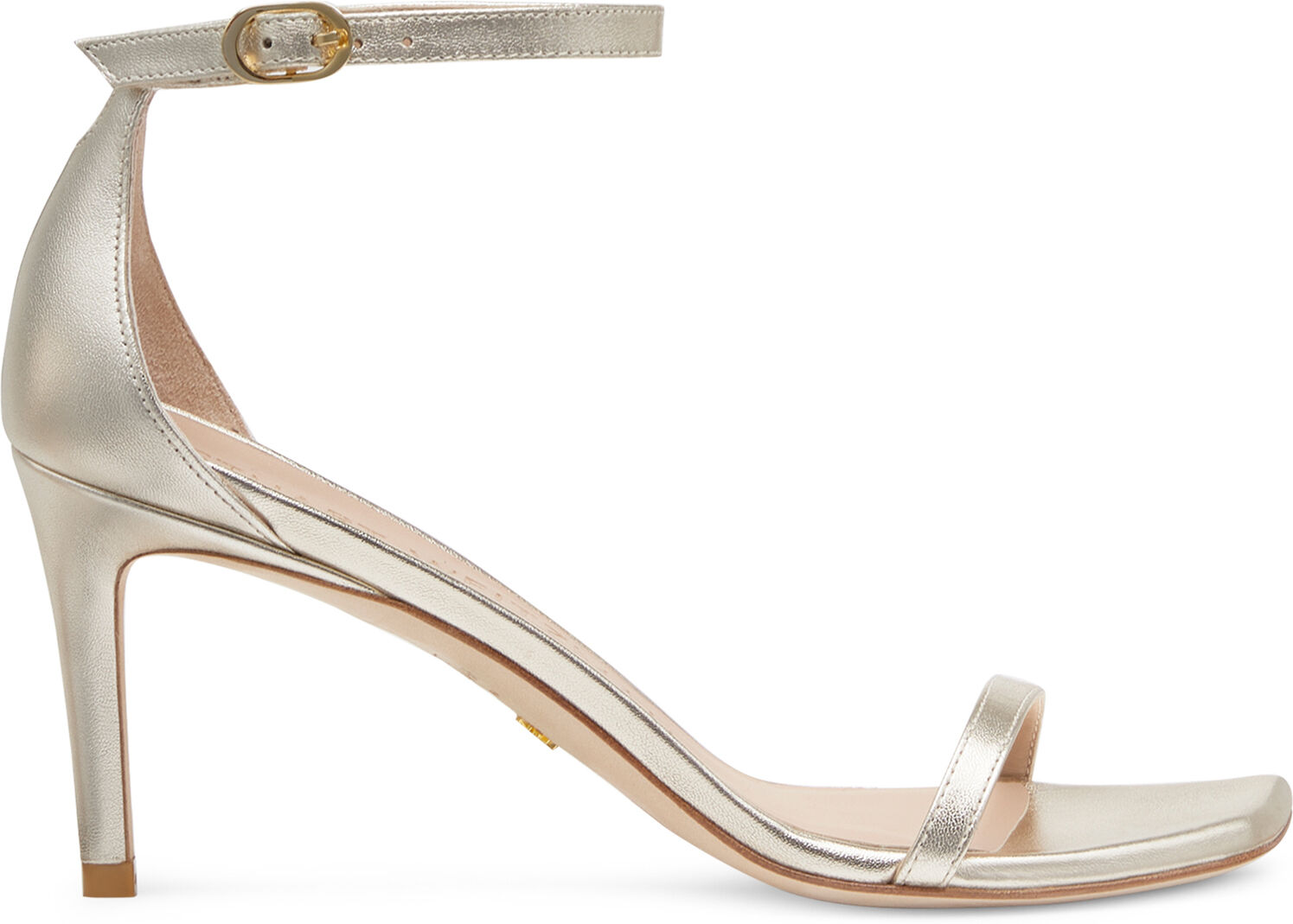 Stuart Weitzman Nudistcurve 75 Sandal - Donna Sandali Light Gold 38.5