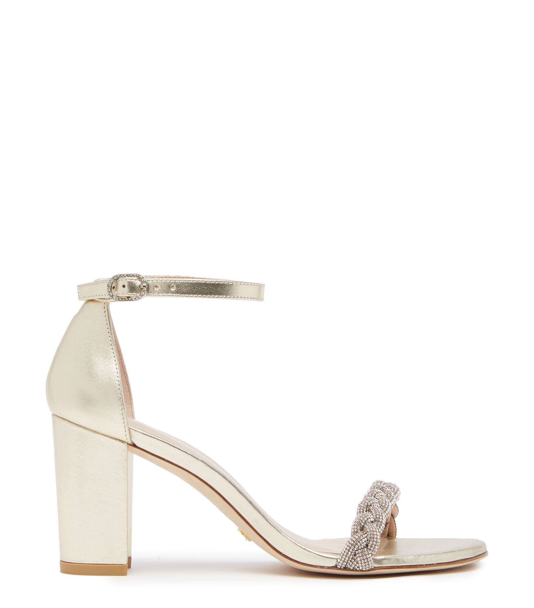 Stuart Weitzman Nearlynude Highshine Sandal - Donna Sandali Platino 38