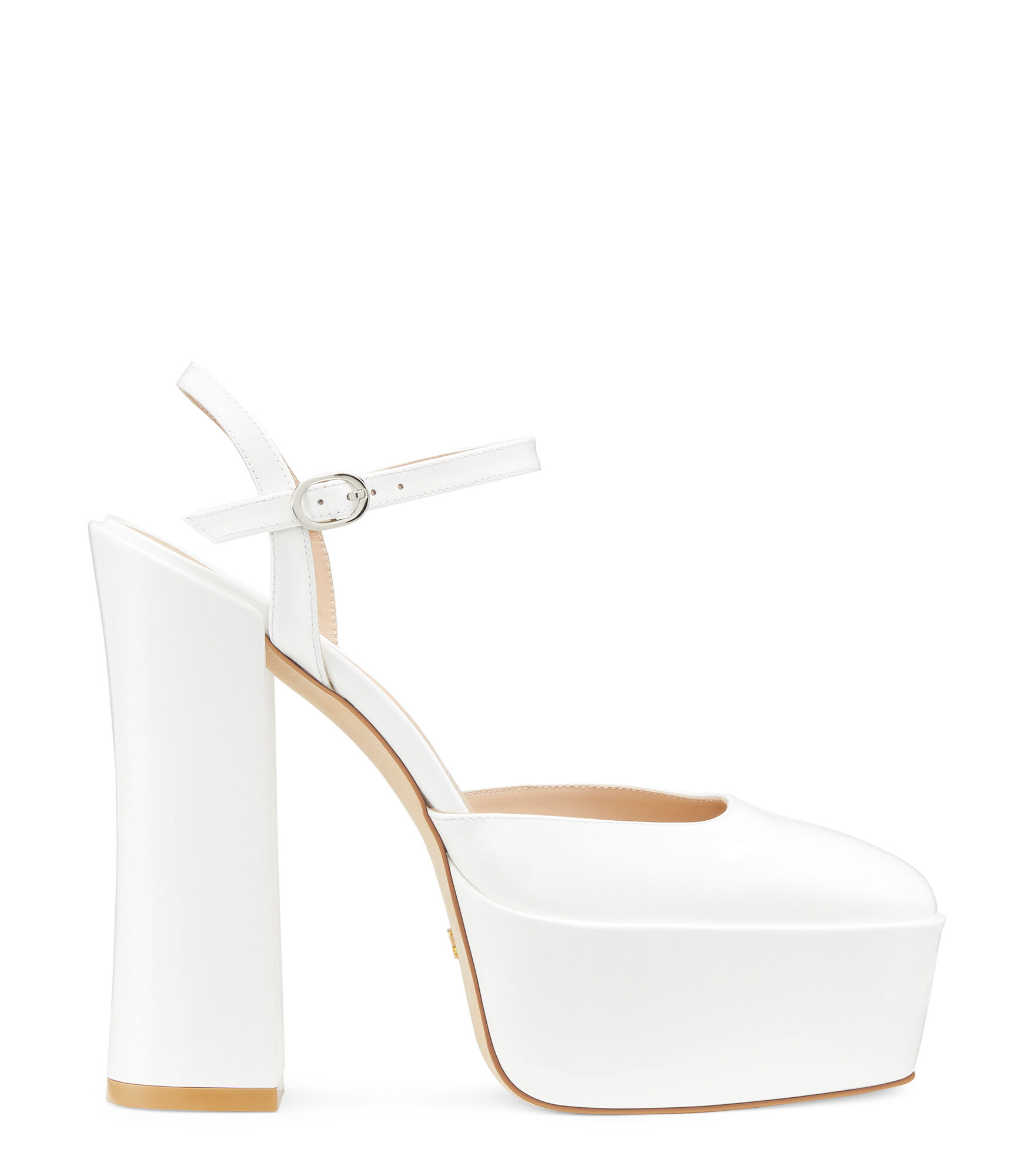 Stuart Weitzman Skyhigh 145 Ankle-strap Platform Pump - Donna  Bianco 39.5