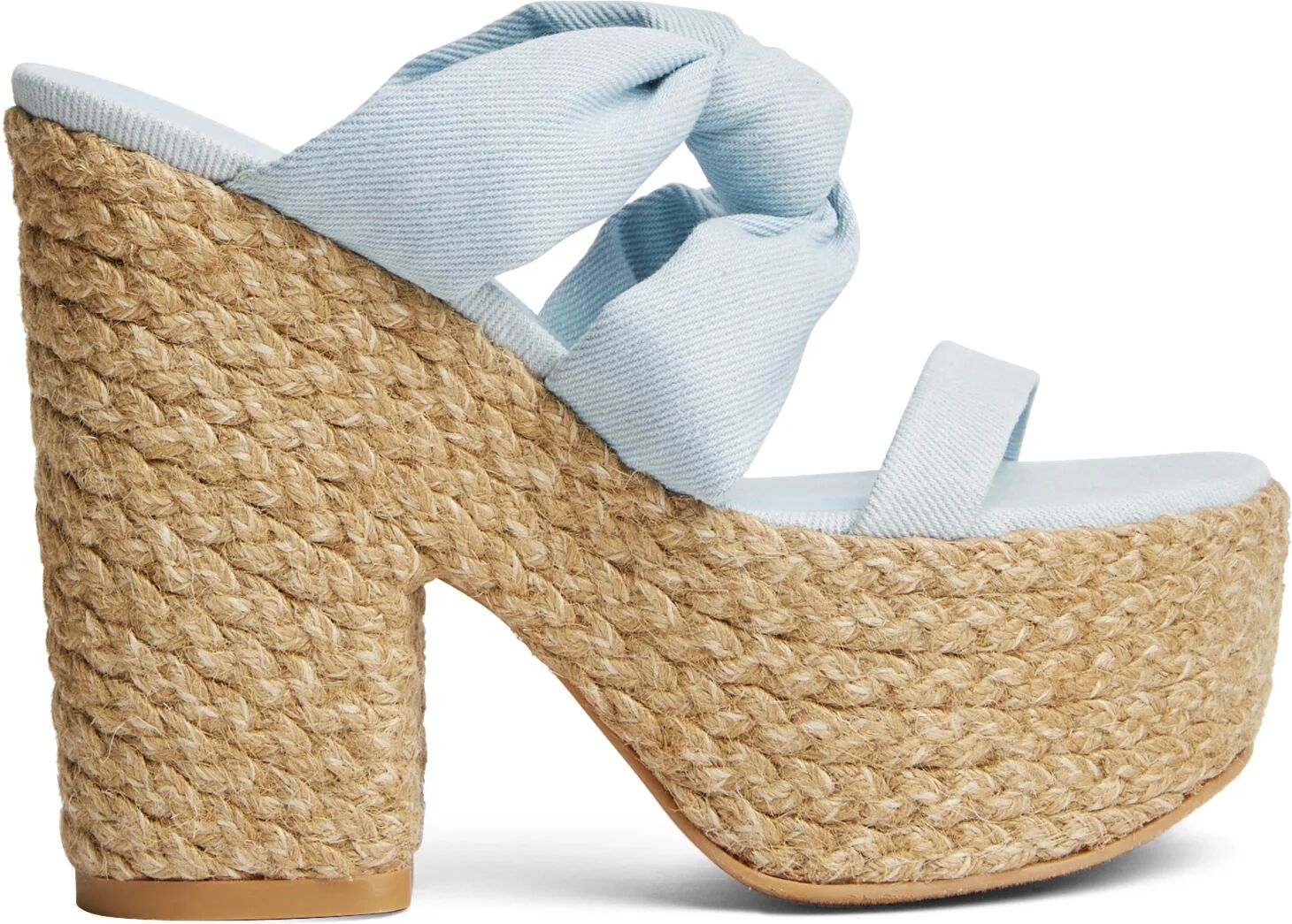 Stuart Weitzman Playa Sohigh 145 Knot Platform Slide - Donna  Denim 37.5