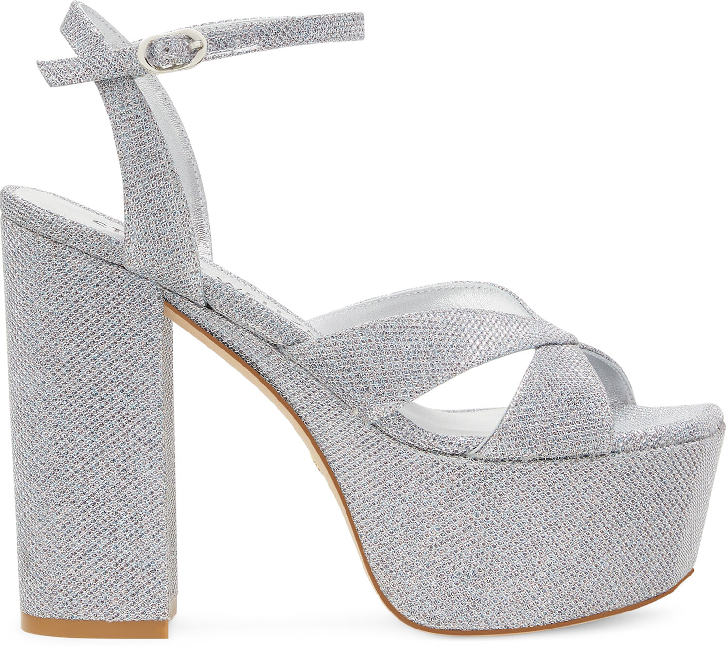 Stuart Weitzman Miami Squarehigh 140 Platform Sandal - Donna  Argento 37.5