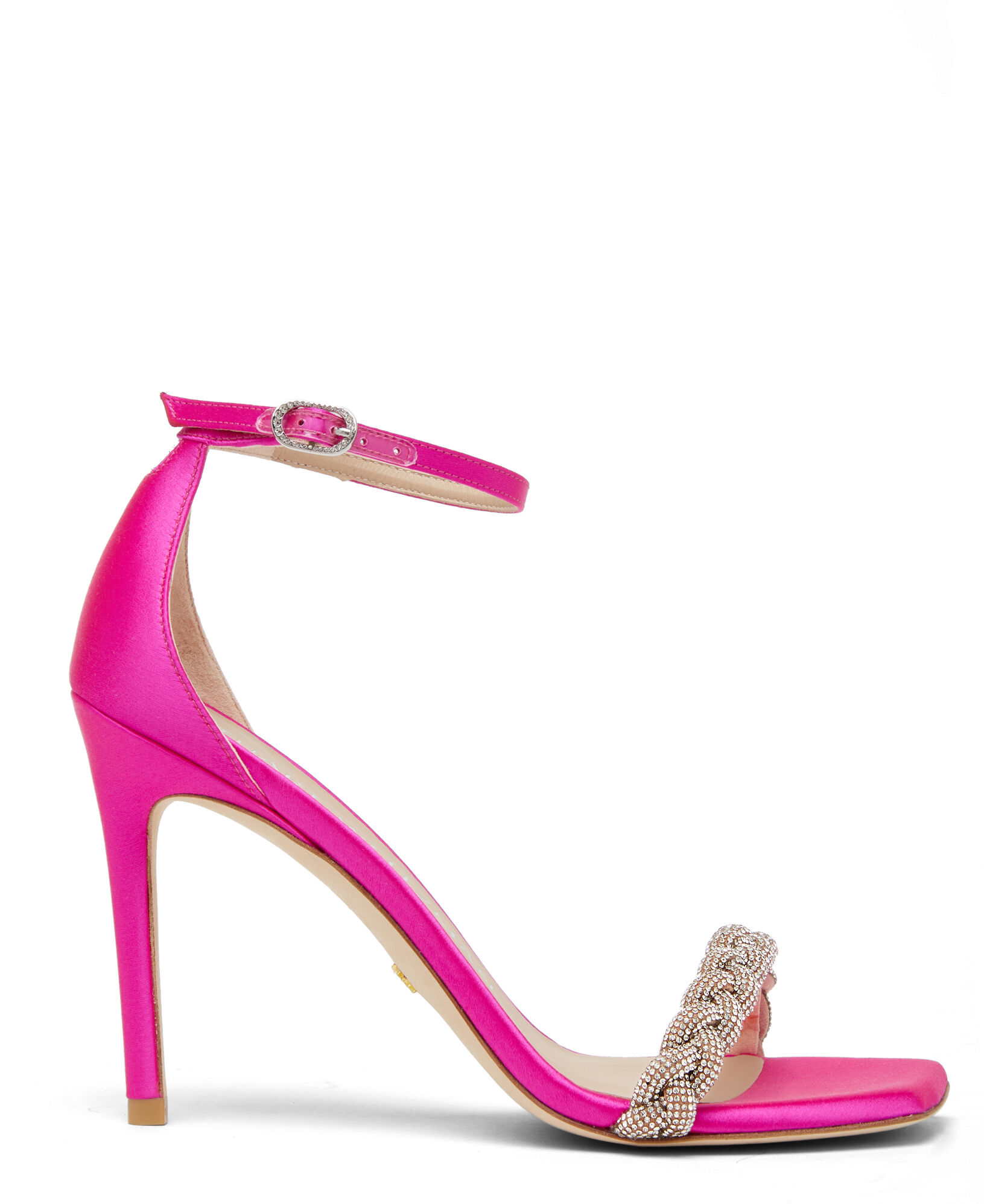 Stuart Weitzman Nudistcurve 100 Highshine Sandal - Donna  Rosa Fenicottero 37.5