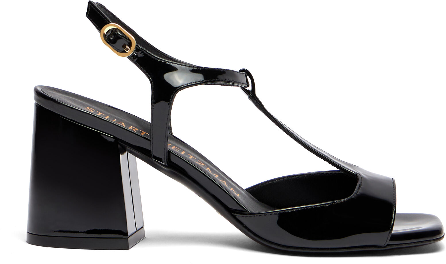 Stuart Weitzman Flareblock T-strap Sandal - Donna Sandali Black 37