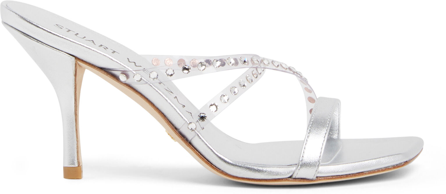 Stuart Weitzman Strapeze Crystal 85 Slide - Donna  Clear 38.5