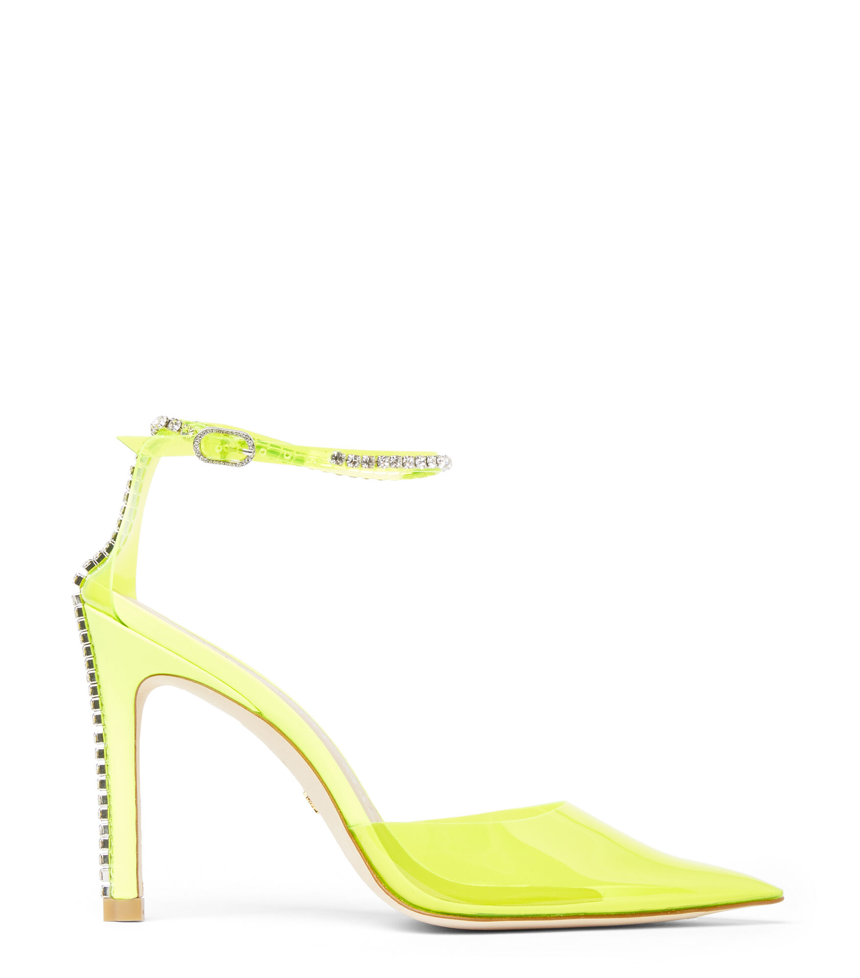 Stuart Weitzman Stuart Glam 100 Strap Pump - Donna  Giallo Fluo 36