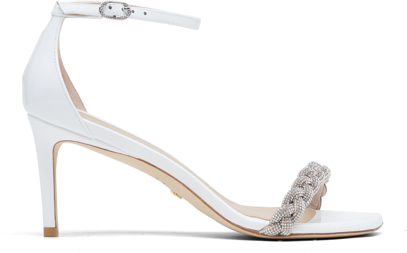 Stuart Weitzman Nudistcurve 75 Highshine Sandal - Donna Sandali Bianco 37