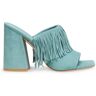 Stuart Weitzman Tia Fringe 100 Slide - Donna Sandali Cactus 37.5