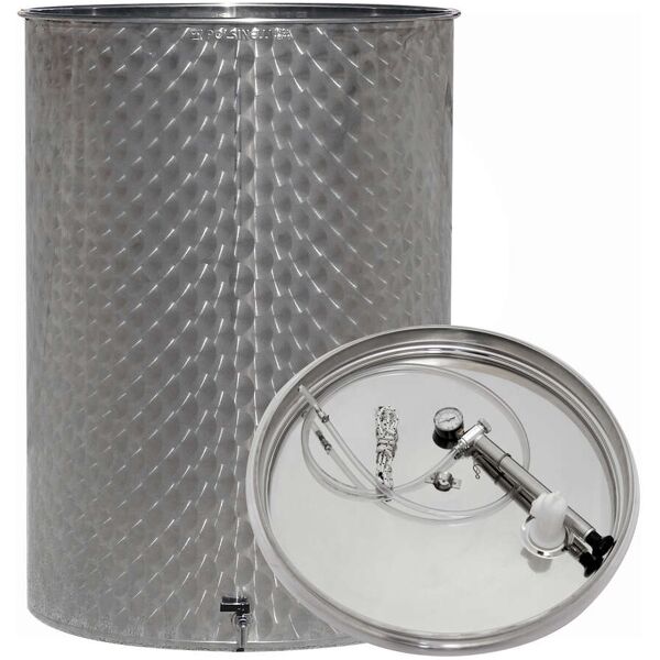 polsinelli serbatoio inox vino 200 l galleggiante ad aria