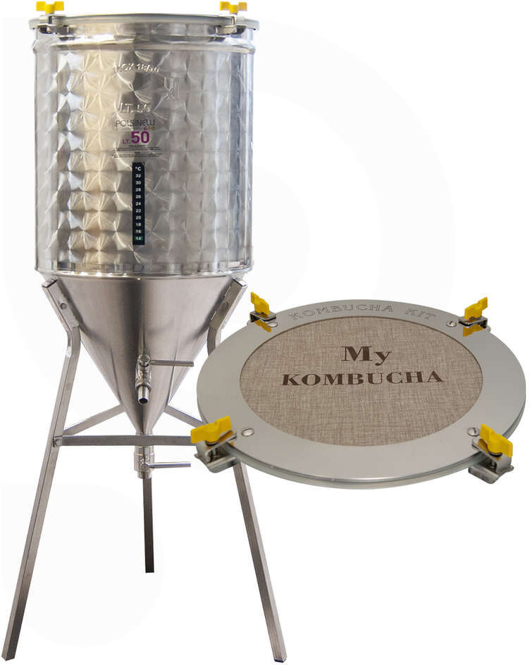 Polsinelli Fermentatore inox Conico 60° per Kombucha 50 L