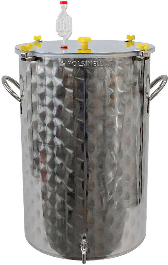 Polsinelli Fermentatore per birra Inox 200 L con maniglie