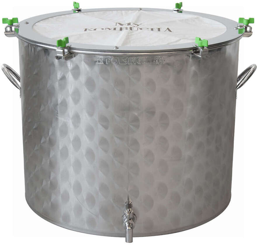 Polsinelli Troll - Fermentatore inox per Kombucha basso 200 L con manig