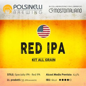 Polsinelli Kit all grain Red Ipa per 55 L - Specialty IPA: Red IPA