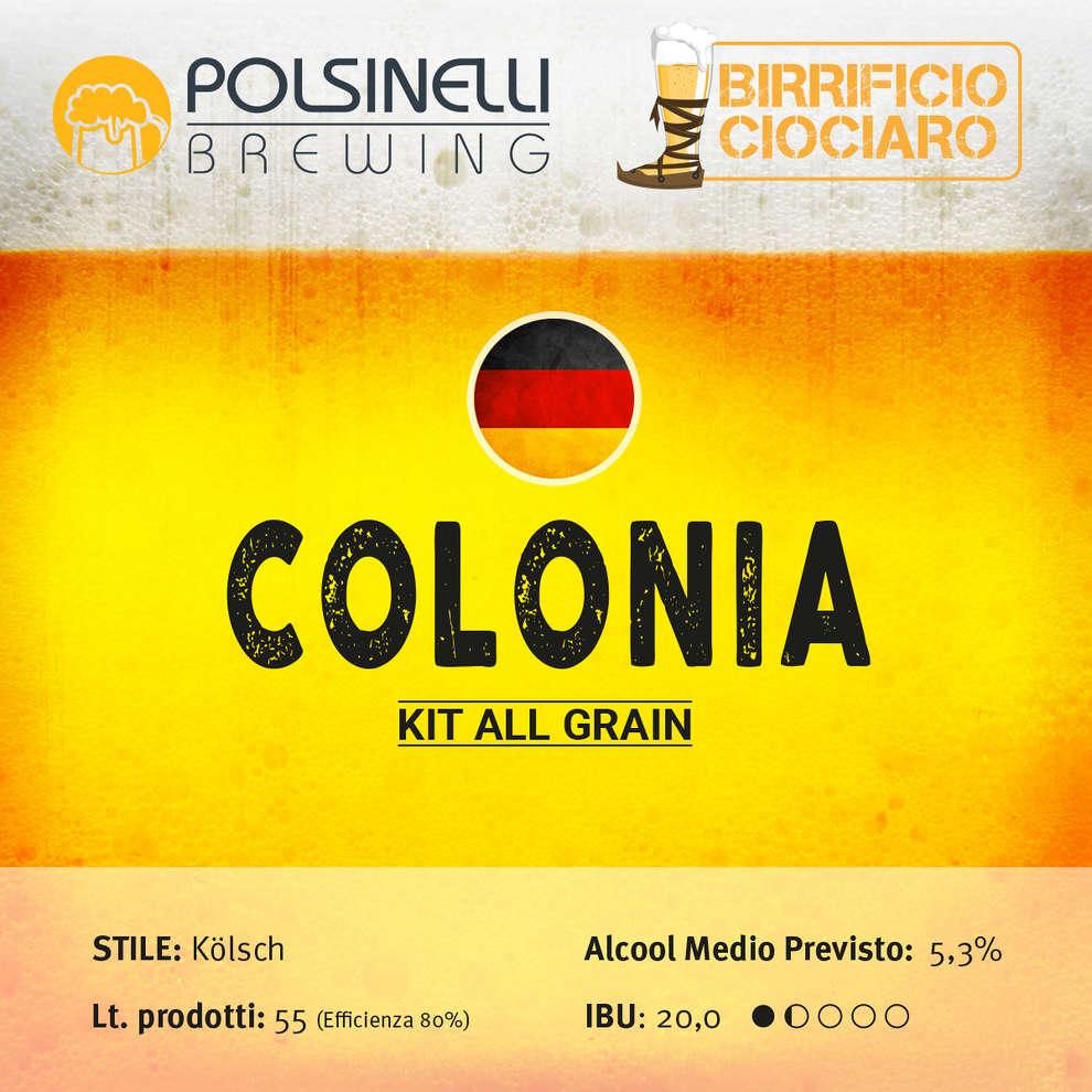 Polsinelli Kit all grain Colonia per 55 L - Kölsch