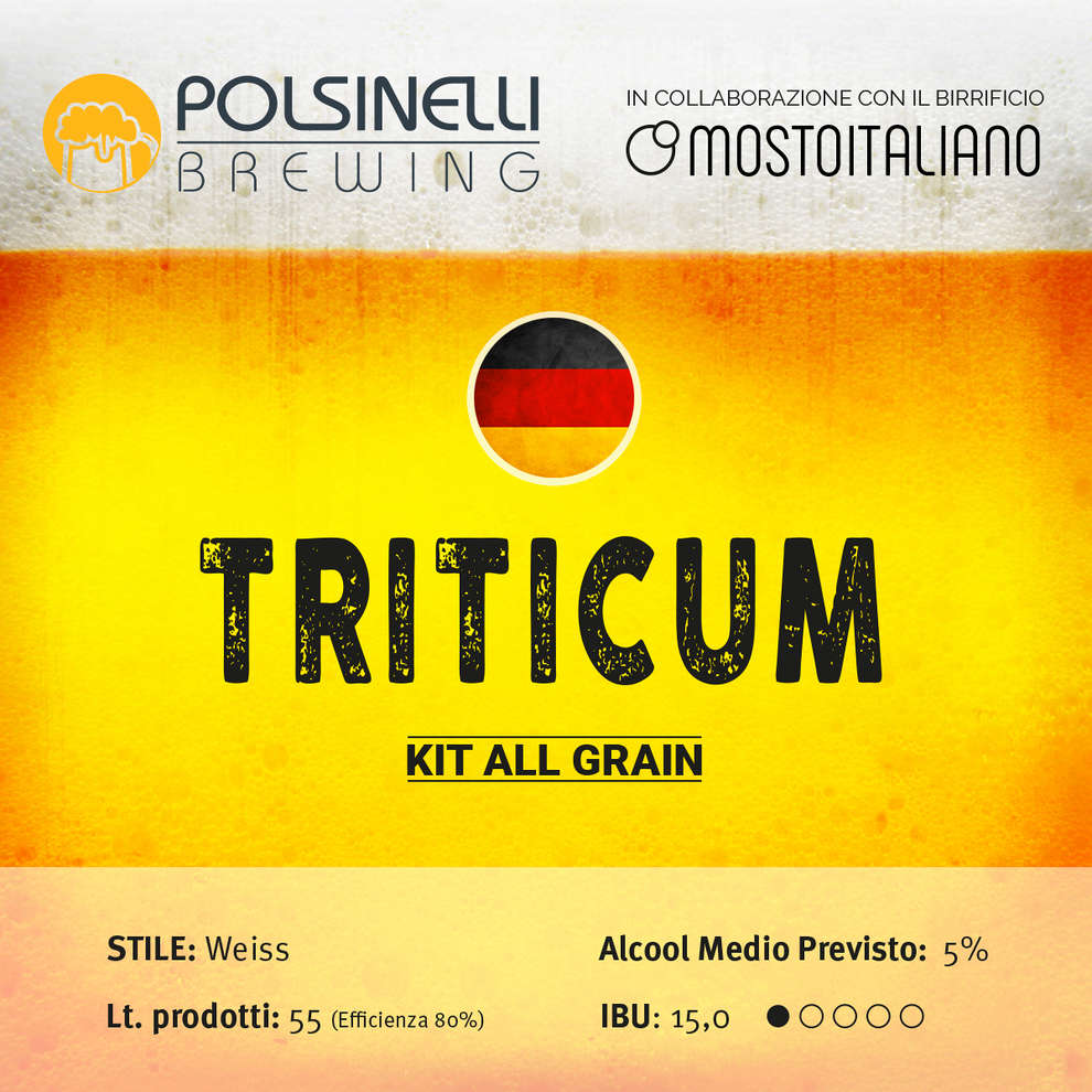 Polsinelli Kit all grain Triticum per 55 L – Weiss