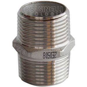 Polsinelli Nipplo esagonale inox 3/4