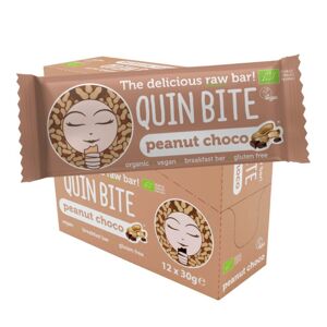 Quin Bite Barretta energetica crudista - arachidi e cioccolato - bio - 12x30g