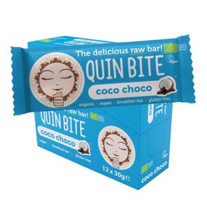 Quin Bite Barretta energetica crudista - cocco e cioccolato - bio - 12x30g