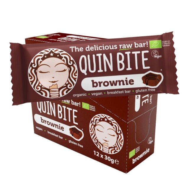 Quin Bite Barretta energetica crudista - brownie - bio - 12x30g