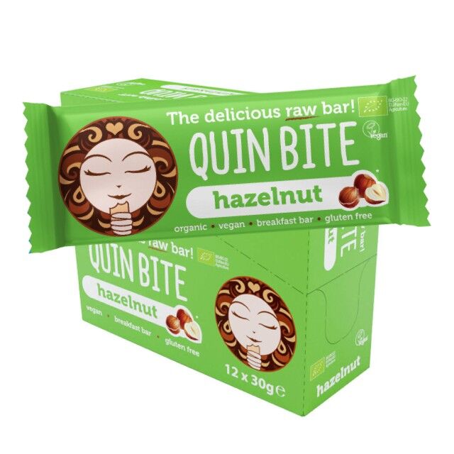 Quin Bite Barretta energetica crudista - nocciole - bio - 12x30g