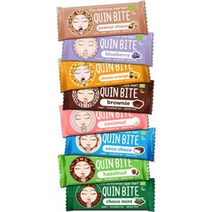 Quin Bite Barrette energetiche crudiste - 8 gusti assortiti - bio - 8x30g