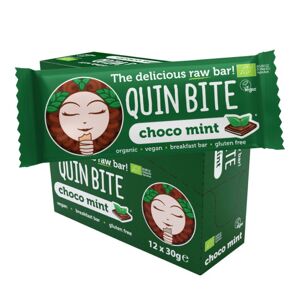 Quin Bite Barretta energetica crudista - cioccolato e menta - bio - 12x30g