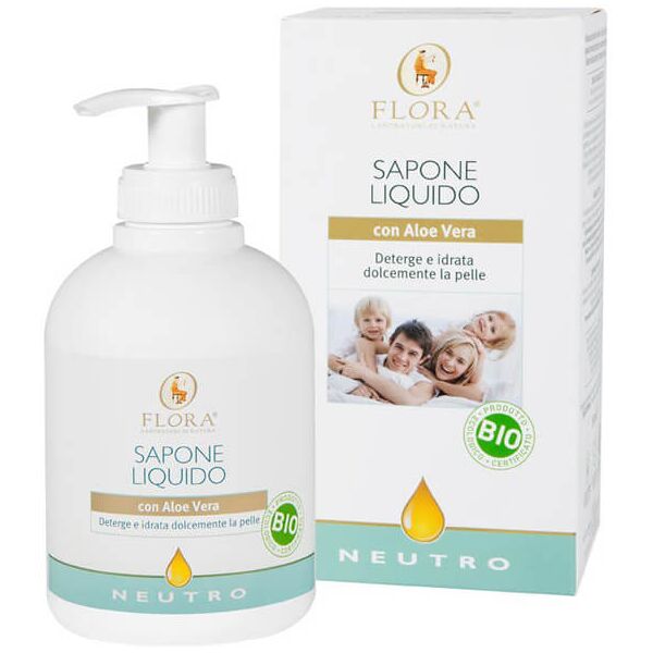 flora sapone liquido con aloe vera - bio - 250ml