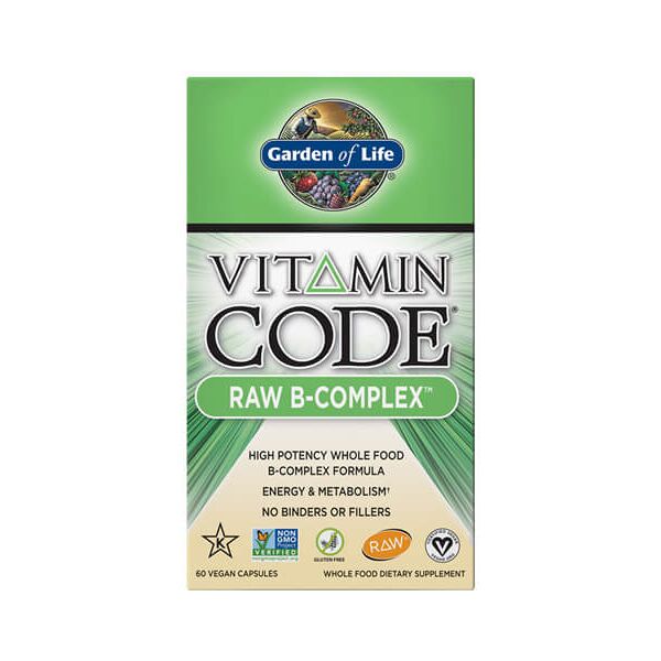 garden of life raw b-complex - vitamine b dal cibo integrale - 60 caps