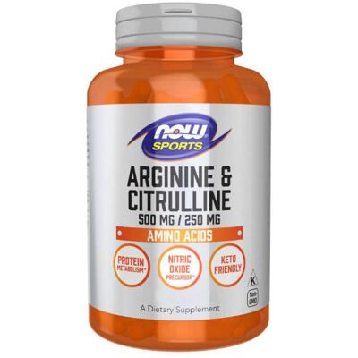 Now Foods Arginine Citrulline 500mg 250mg Capsule Vegetali - Integratore Alimentare Now Foods Arginine Citrulline 500mg 250mg Capsule Vegetali - Integratore Alimentare