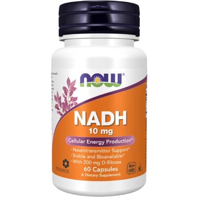 NOW Foods NADH 10mg - Supporto Energia Cellulare - Capsule Vegetariane NOW Foods NADH 10mg - Supporto Energia Cellulare - Capsule Vegetariane