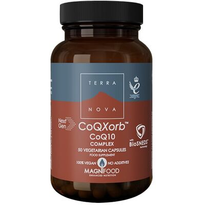 Terranova Coenzima Q10 (CoQ10) CoQXorb™ - complesso - 50 caps Terranova Coenzima Q10 (CoQ10) CoQXorb™ - complesso - 50 caps