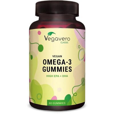Vegavero Omega-3 gommose DHA e EPA da alghe - x60 Vegavero Omega-3 gommose DHA e EPA da alghe - x60