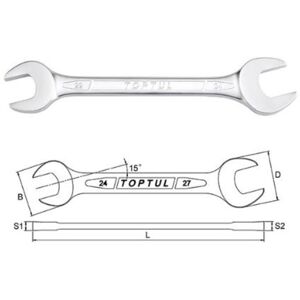 toptul chiavi, chiavi a forchetta 5.5x7 mm beidseitig