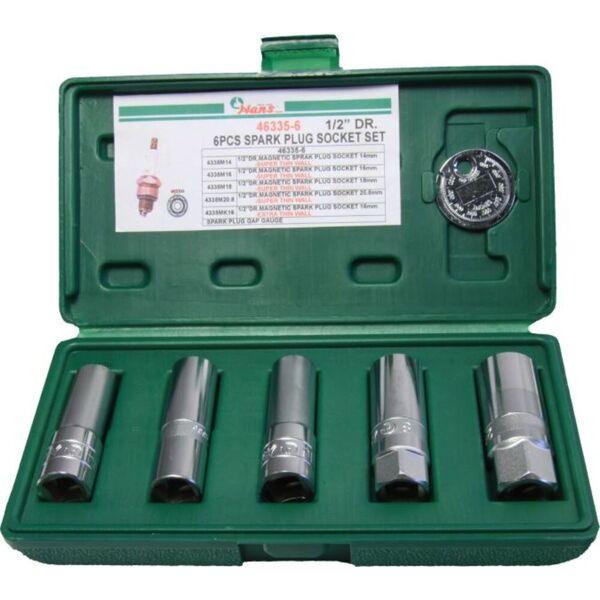 hans set di prese per candele 5 pezzo (14, 16, 18, 16, 21 mm)