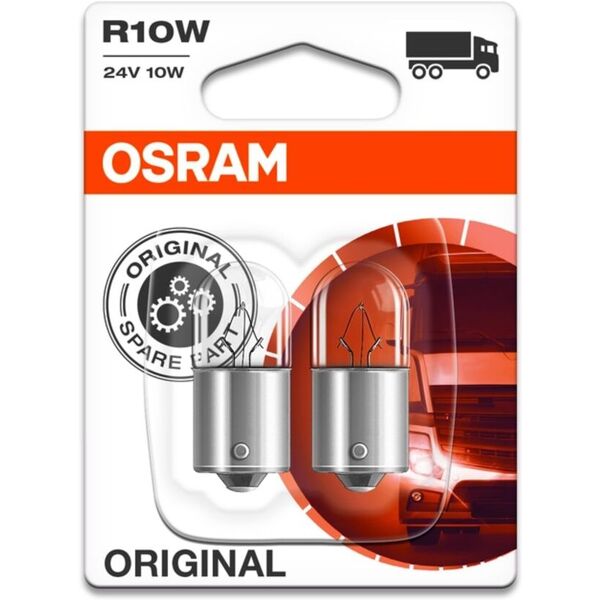 osram lampada a incandescenza r10w standard 24v, 10w