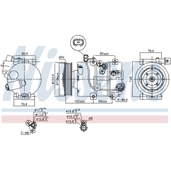 nissens compressore, condizionatore d'aria 890644