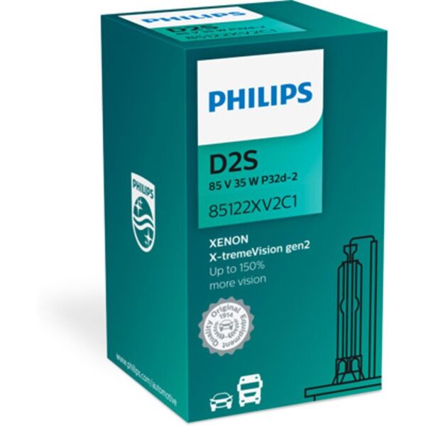 philips lampadina allo xeno d2s x-tremevision gen2 85v, 35w