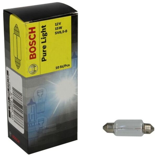 bosch secondario di lampada a incandescenza c15w pure light 12v, 15w