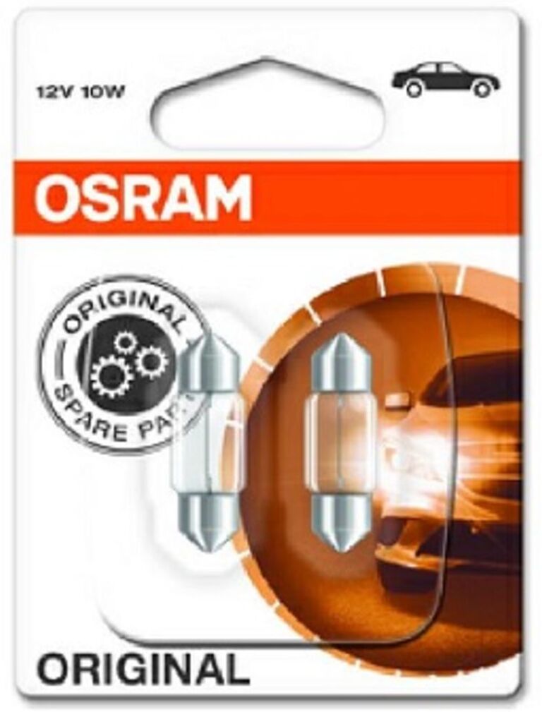 Osram Lampada secondaria C10W Standard 12V/10W, 2 pezzo