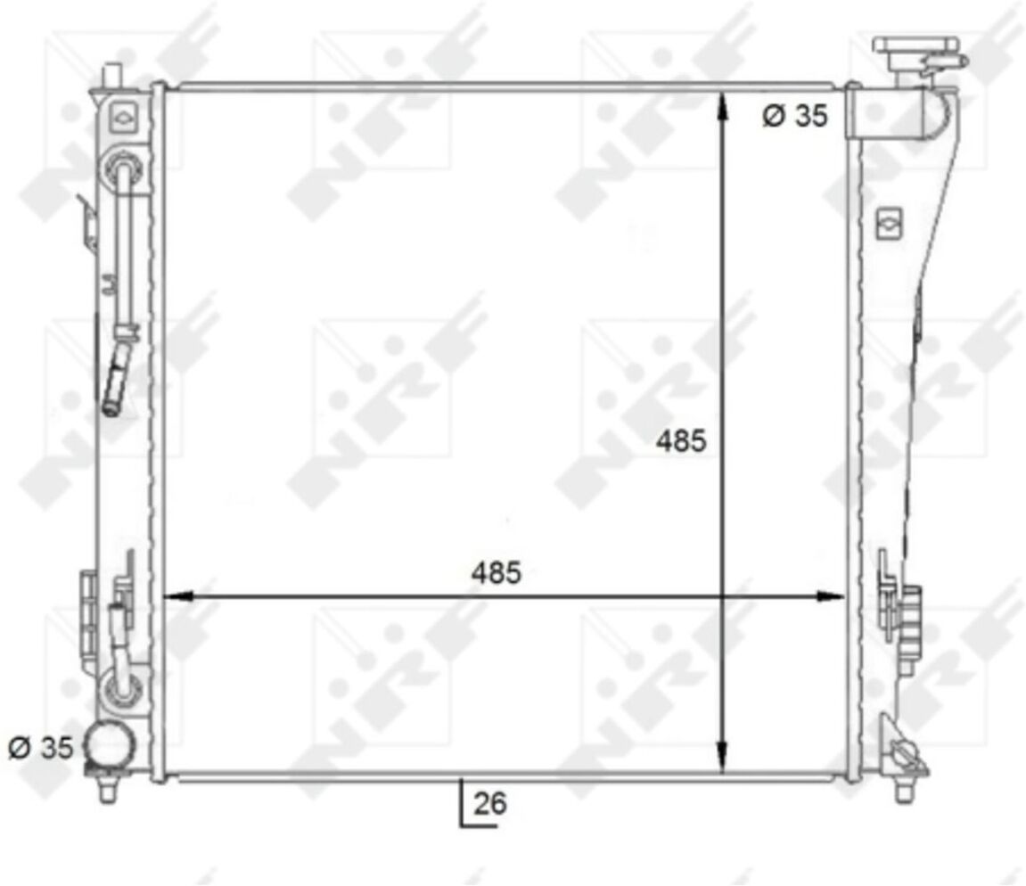 Nrf Radiatore, raffreddamento motore 59087