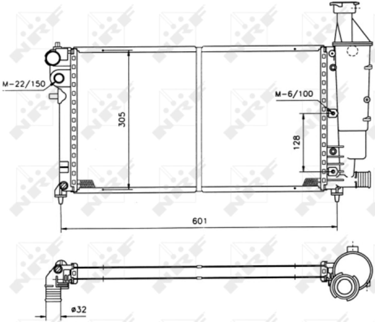 Nrf Radiatore, raffreddamento motore 50421