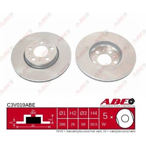 Disco freno ventilato ABE C3V019ABE anteriore Disco freno ventilato ABE C3V019ABE anteriore