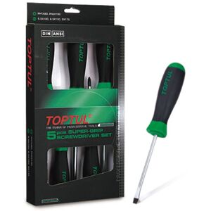 Set di Cacciaviti TOPTUL GAAE0504 - Piatti, Phillips, Plastica - 5.5x100, 6.5x150, 8.0x175mm Set di Cacciaviti TOPTUL GAAE0504 - Piatti, Phillips, Plastica - 5.5x100, 6.5x150, 8.0x175mm