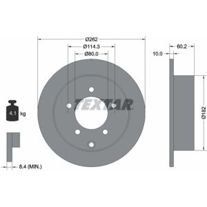 Disco freno TEXTAR Mitsubishi Lancer 7-8 Posteriore Disco freno TEXTAR Mitsubishi Lancer 7-8 Posteriore