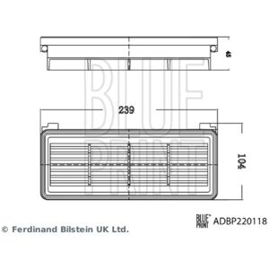 Blue Print ADBP220118 Filtro aria di alta qualità - Kia Picanto Blue Print ADBP220118 Filtro aria di alta qualità - Kia Picanto