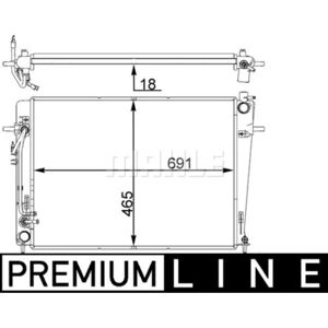 Mahle Radiatore, raffreddamento motore CR 1403 000P Mahle Radiatore, raffreddamento motore CR 1403 000P