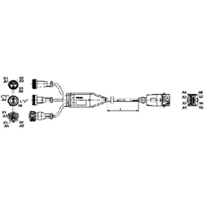 Cavo di collegamento WABCO 4493720800 - Sistema di frenatura elettronica Cavo di collegamento WABCO 4493720800 - Sistema di frenatura elettronica